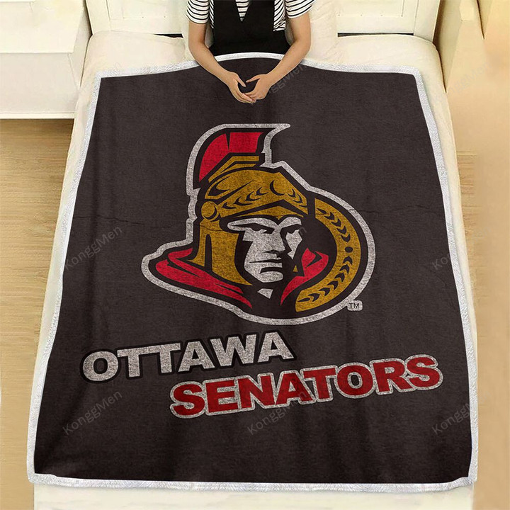 Ottawa Senators Fleece Blanket - Hockey Nhl Senators Soft Blanket, Warm Blanket