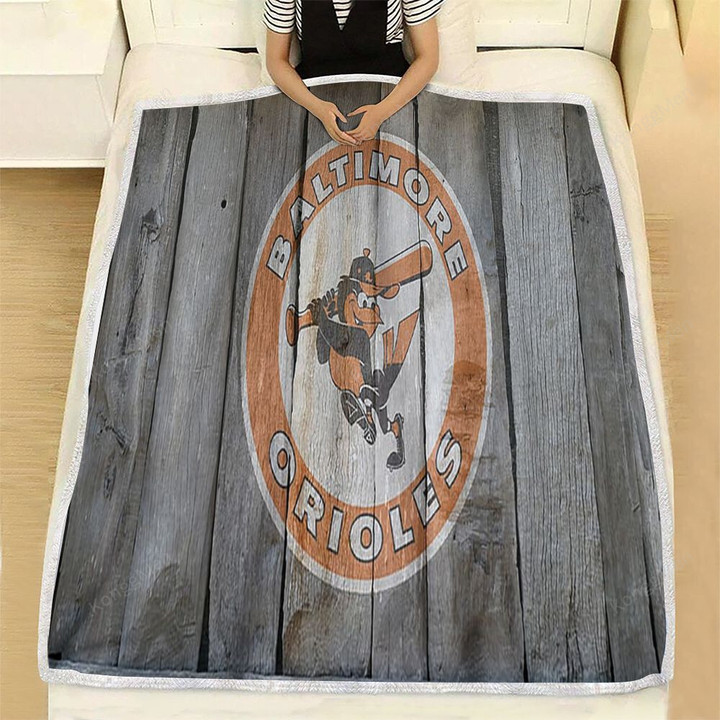 Sports Fleece Blanket - Baseball Baltimore Orioles  Soft Blanket, Warm Blanket