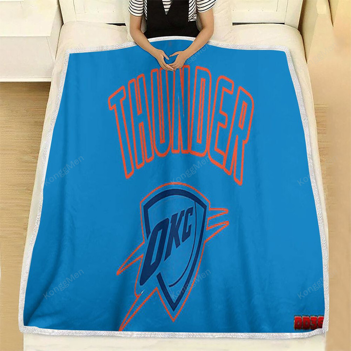 Sports Fleece Blanket - Basketball Oklahoma City Thunder1003  Soft Blanket, Warm Blanket