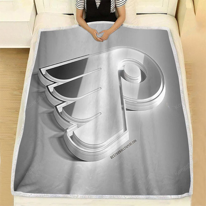 Philadelphia Flyers Fleece Blanket - American Hockey Club 3D  Soft Blanket, Warm Blanket