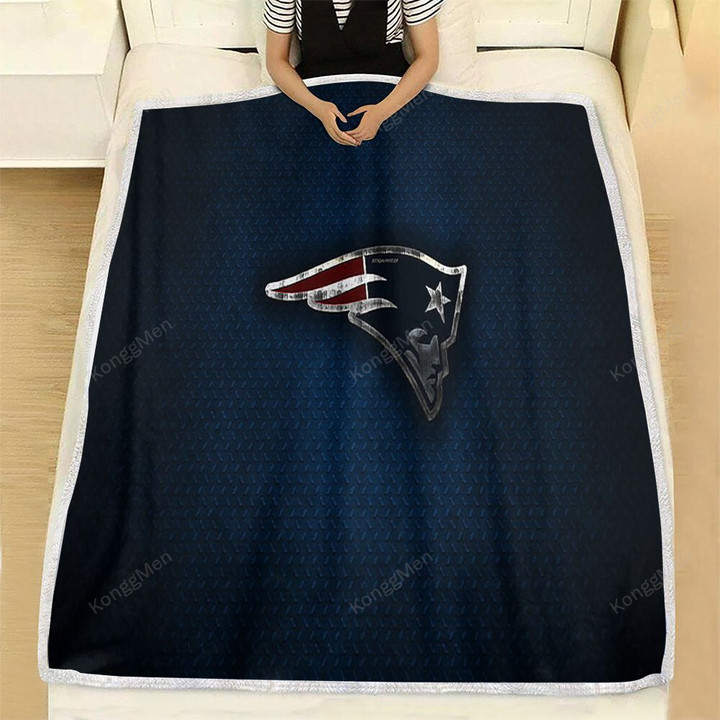 New England Patriots Fleece Blanket - American Football Club Metal New England Soft Blanket, Warm Blanket
