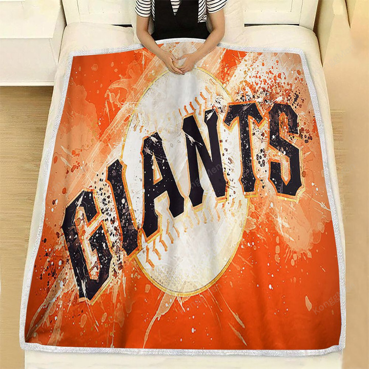 San Francisco Giants Grunge American Baseball Club Fleece Blanket - Mlb Orange  Soft Blanket, Warm Blanket