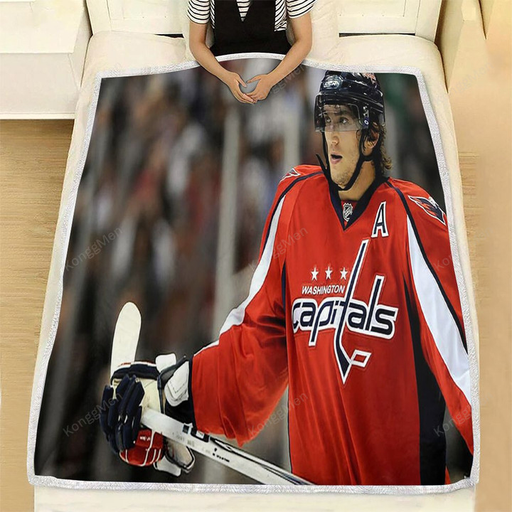 Sports Fleece Blanket - Hockey Washington Capitals1002  Soft Blanket, Warm Blanket