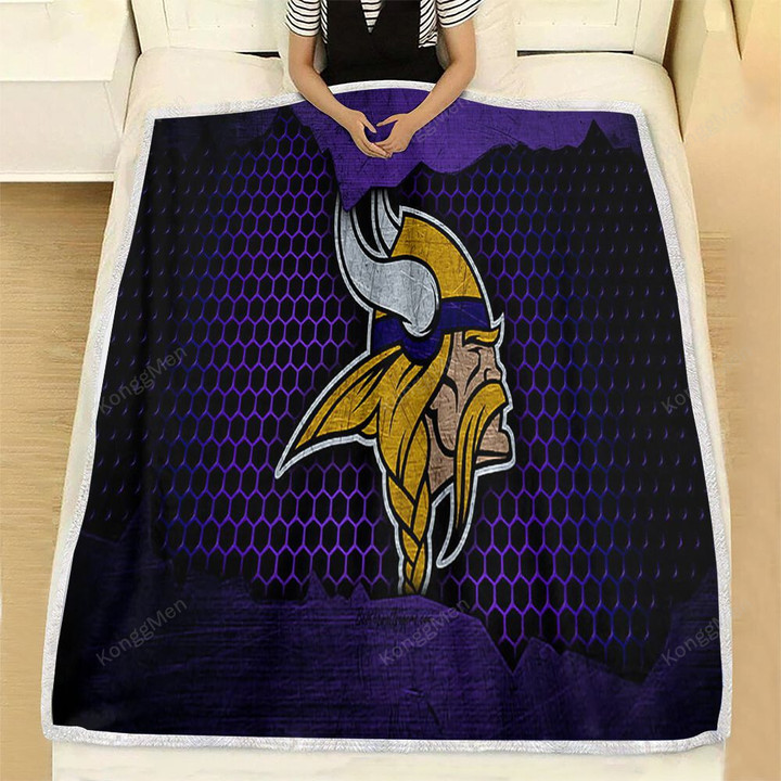 Minnesota Vikings Fleece Blanket - Nfl American Football Nfc Soft Blanket, Warm Blanket