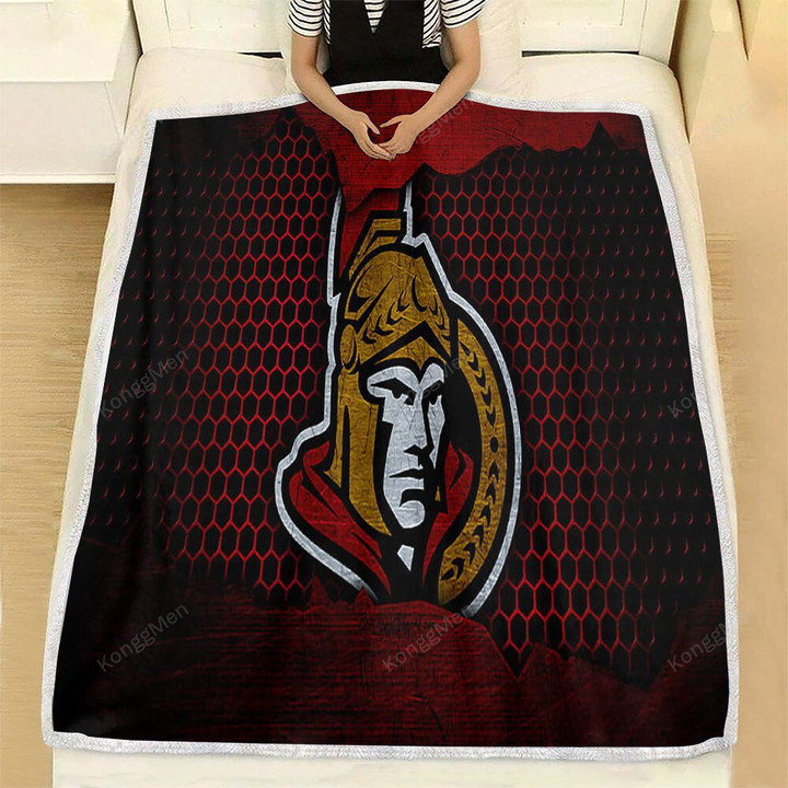 Ottawa Senators Fleece Blanket - Nhl Hockey Eastern Conference Soft Blanket, Warm Blanket