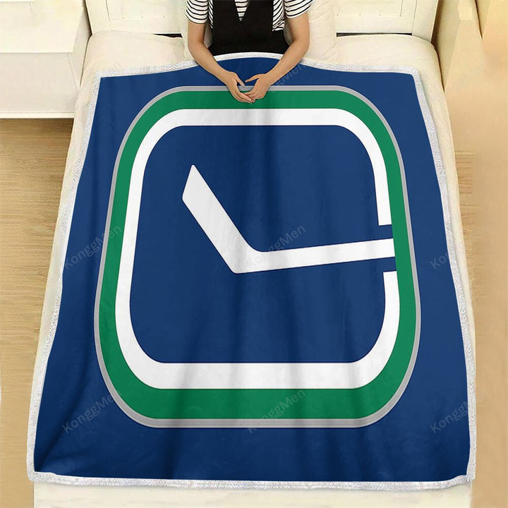 Vancouver Canucks Fleece Blanket - Hockey Stick Nhl Vancouver Soft Blanket, Warm Blanket