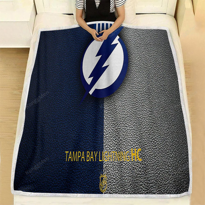 Nhl Tampa Bay Lightning Fleece Blanket - Ash And Gray Basketball Sports  Soft Blanket, Warm Blanket
