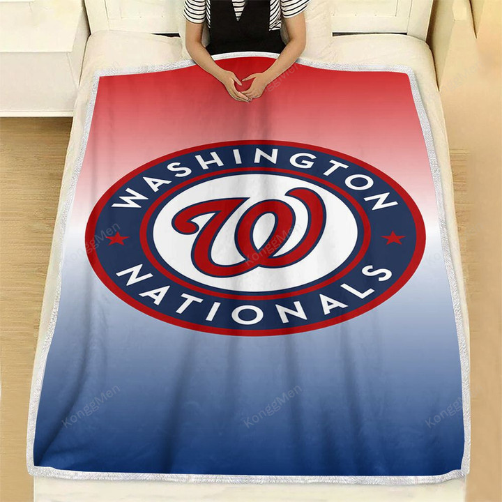 Washington Nationals Fleece Blanket - Mlb Was  Soft Blanket, Warm Blanket
