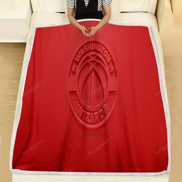 Washington Wizards Fleece Blanket - 3D Red 3D  Soft Blanket, Warm Blanket