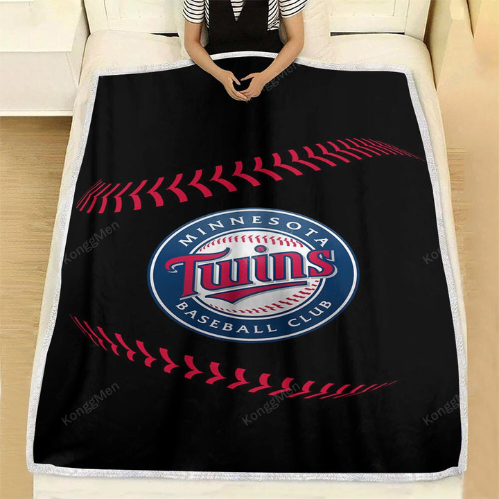 Minnesota Twins Fleece Blanket - Mlb Baseball1001  Soft Blanket, Warm Blanket