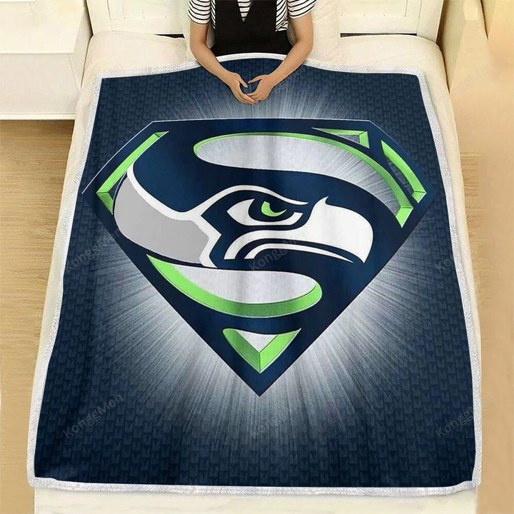 Seattle Seahawks Fleece Blanket - Football Nfl1002  Soft Blanket, Warm Blanket