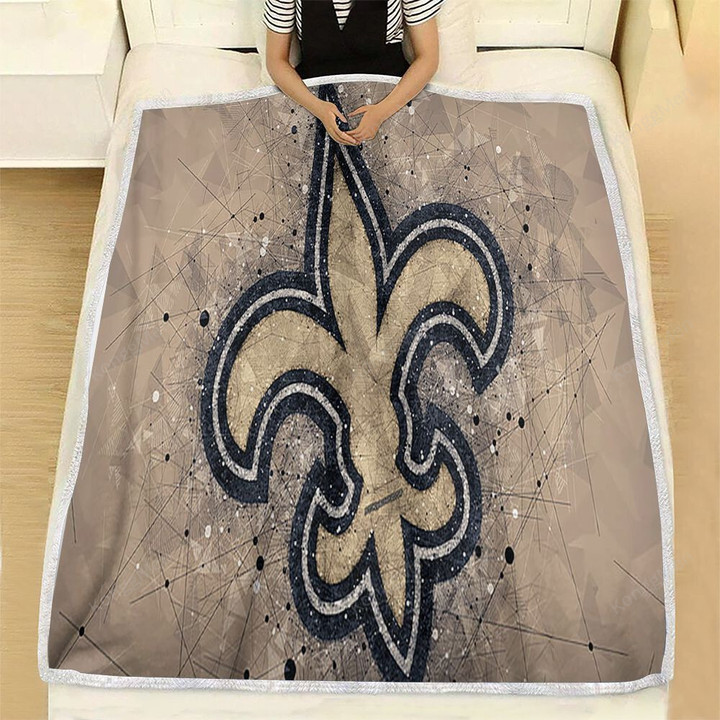 New Orleans Saints Fleece Blanket - Geometric American Football Club  Soft Blanket, Warm Blanket