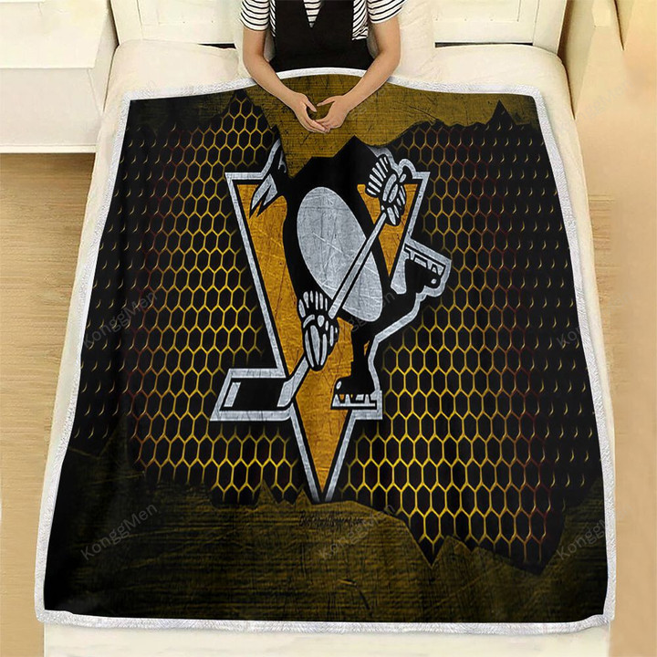 Pittsburgh Penguins Fleece Blanket - Nhl Hockey Eastern Conference Soft Blanket, Warm Blanket