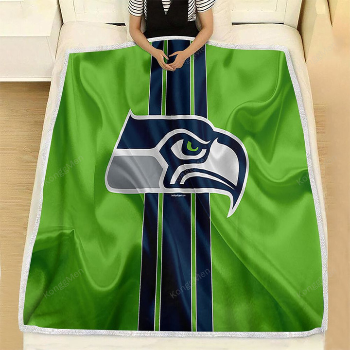 Seattle Seahawks Fleece Blanket - American Football Nfl Soft Blanket, Warm Blanket