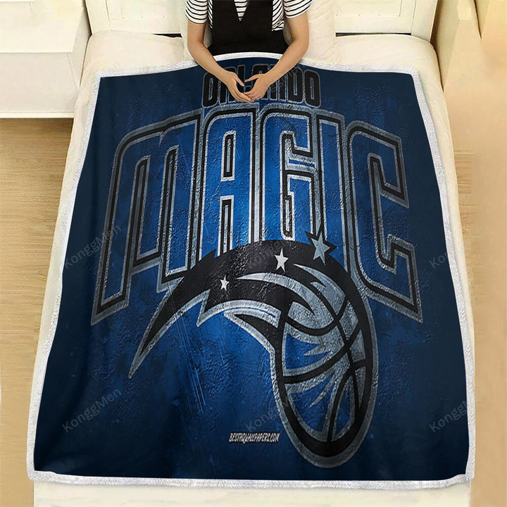 Orlando Magic Fleece Blanket - American Basketball Team Blue Stone Orlando Magic Soft Blanket, Warm Blanket