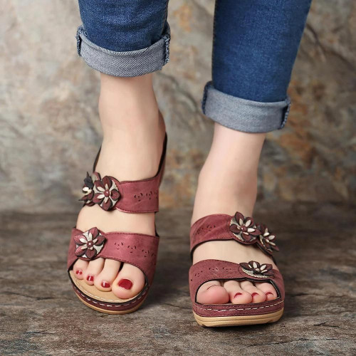 #1 Trending Paris Design Open Toe Fancy Flower Women Sandals