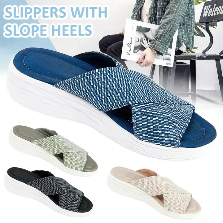 FleekComfy™ Up-gradation-Stretch Cross Slide Sandals
