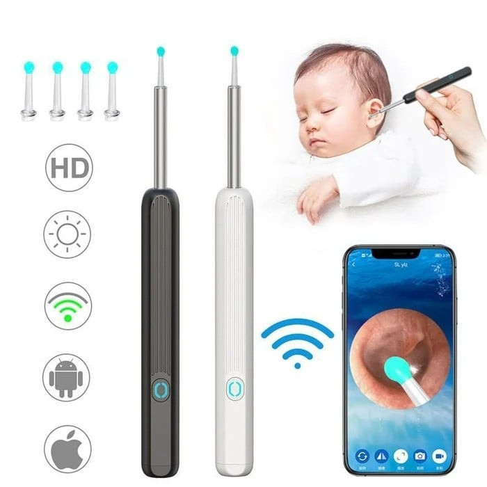 🎅Early Christmas Sale - 50% OFF🎄Wi -Fi visible Wax Elimination Spoon, USB 1080P HD Load Otoscope