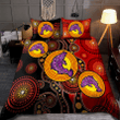 Aboriginal Fishing Red Circles Dots Painting art Bedding Set - Amaze Style�?�