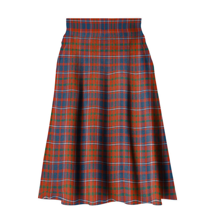 Namishirt Scottish Tartan Ladies Skirt, Cameron of Lochiel Ancient Scottish Ladies Skirt