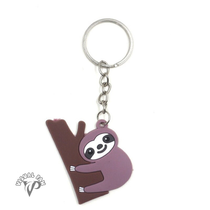Cute Cartoon Animal Sloth Keychain Women Backpack Bag school Bag Folivora Decoration Children Gift Car Keyring chain Accessories