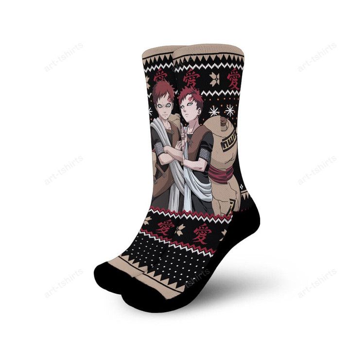 Gaara Socken Ugly Christmas Anime Socken