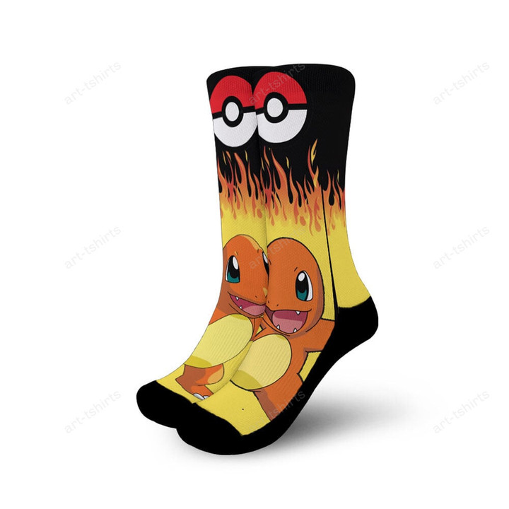 Charmander Socken Pokemon Anime Socken Flames