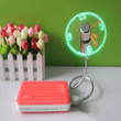 Led Light USB Fan Clock