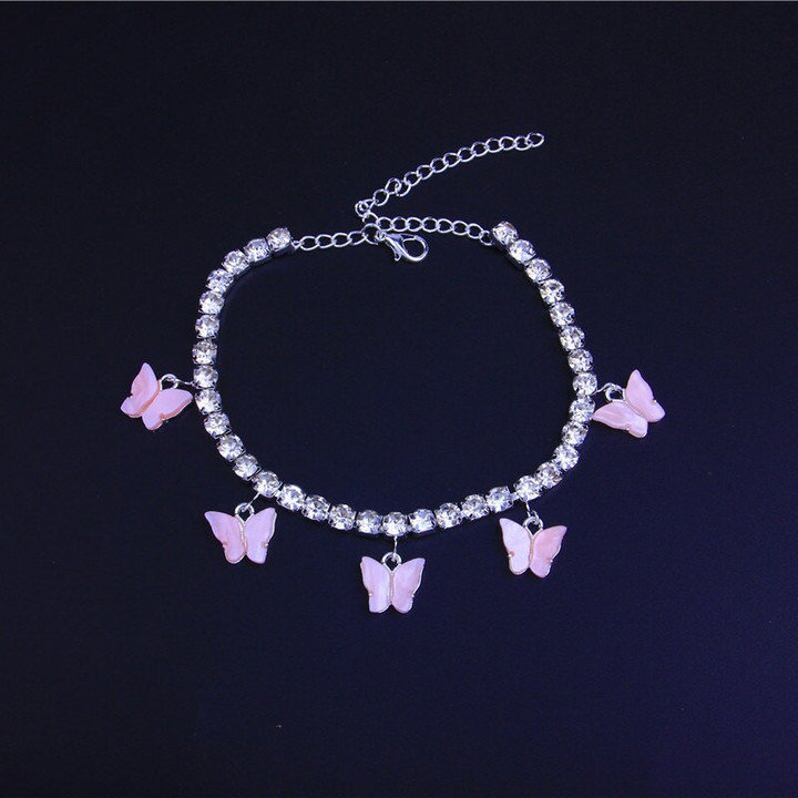 Crystal Butterfly Anklets