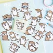 Cute Animal Otter Washi Stickers for Stationery and Crafts