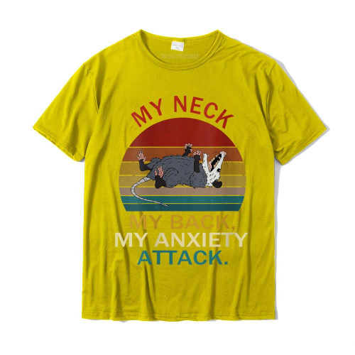 My Neck My Back My Anxiety Attack Opossum Sunset Round Neck T-Shirt