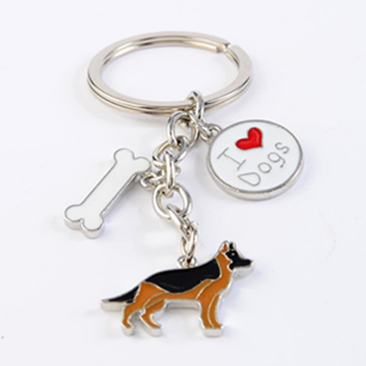 German Shepherd dog key ring