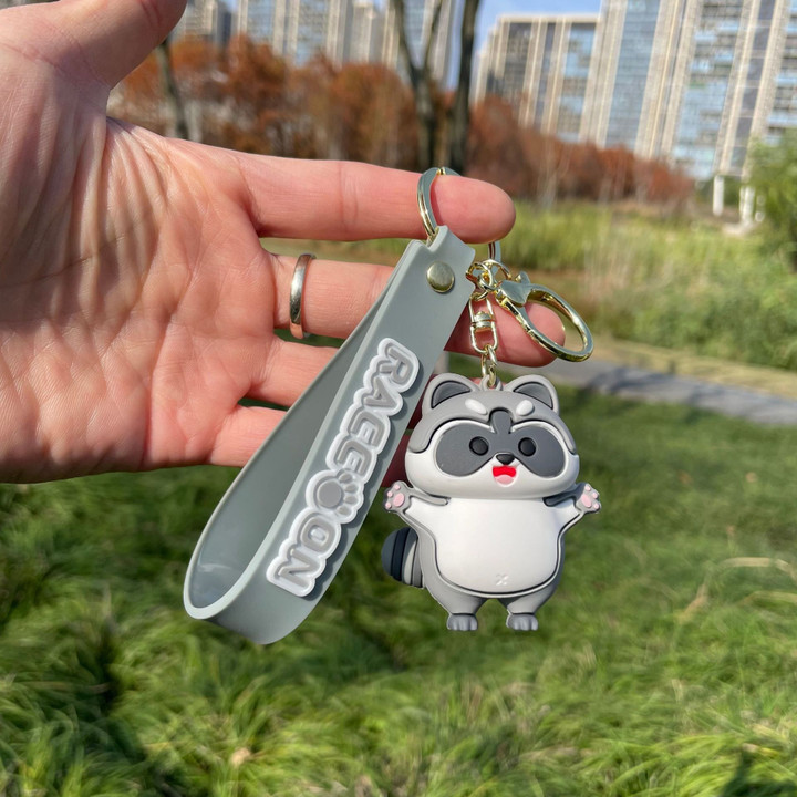 Adorable Little Raccoon Keychain