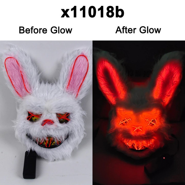 Halloween Horror Bunny - Glowing LED Mask