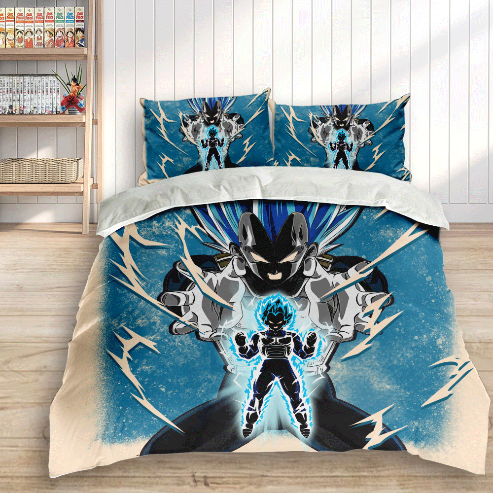 Vegeta Super Saiyan Blue Bedding Set Anime Custom-wexanime