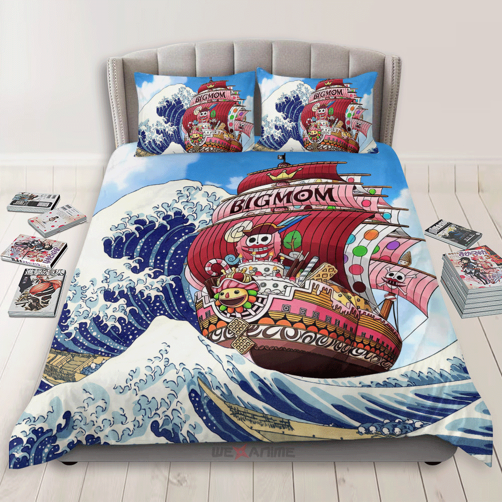 Kanagawa Great Wave Queen Mama Chanter Bedding Set Home Decor