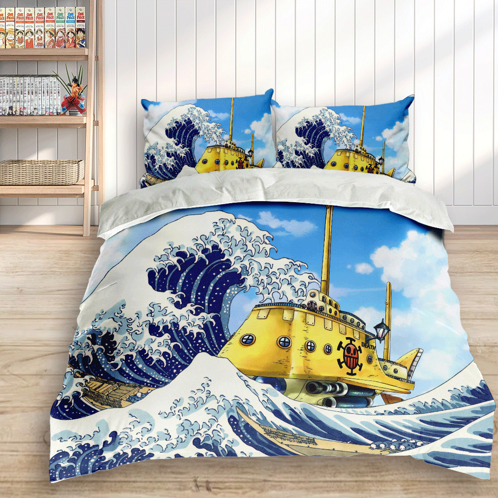 Kanagawa Great Wave Polar Tang Bedding Set Home Decor