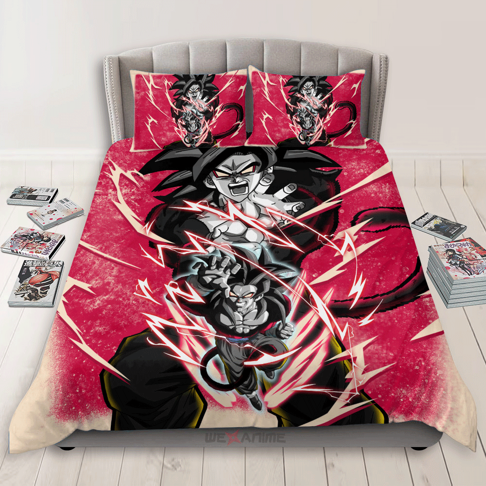 Goku Super Saiyan 4 Custom Bedding Set-wexanime
