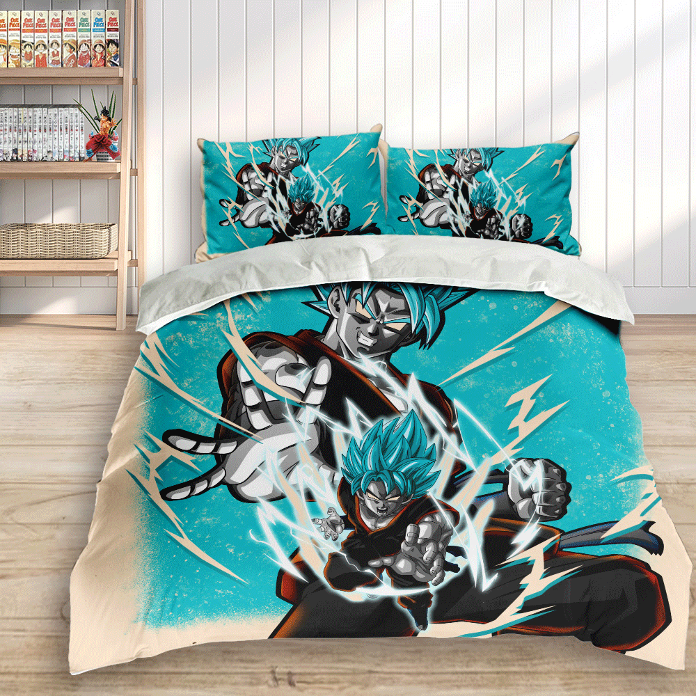 Goku Super Saiyan Blue Custom Bedding Set-wexanime
