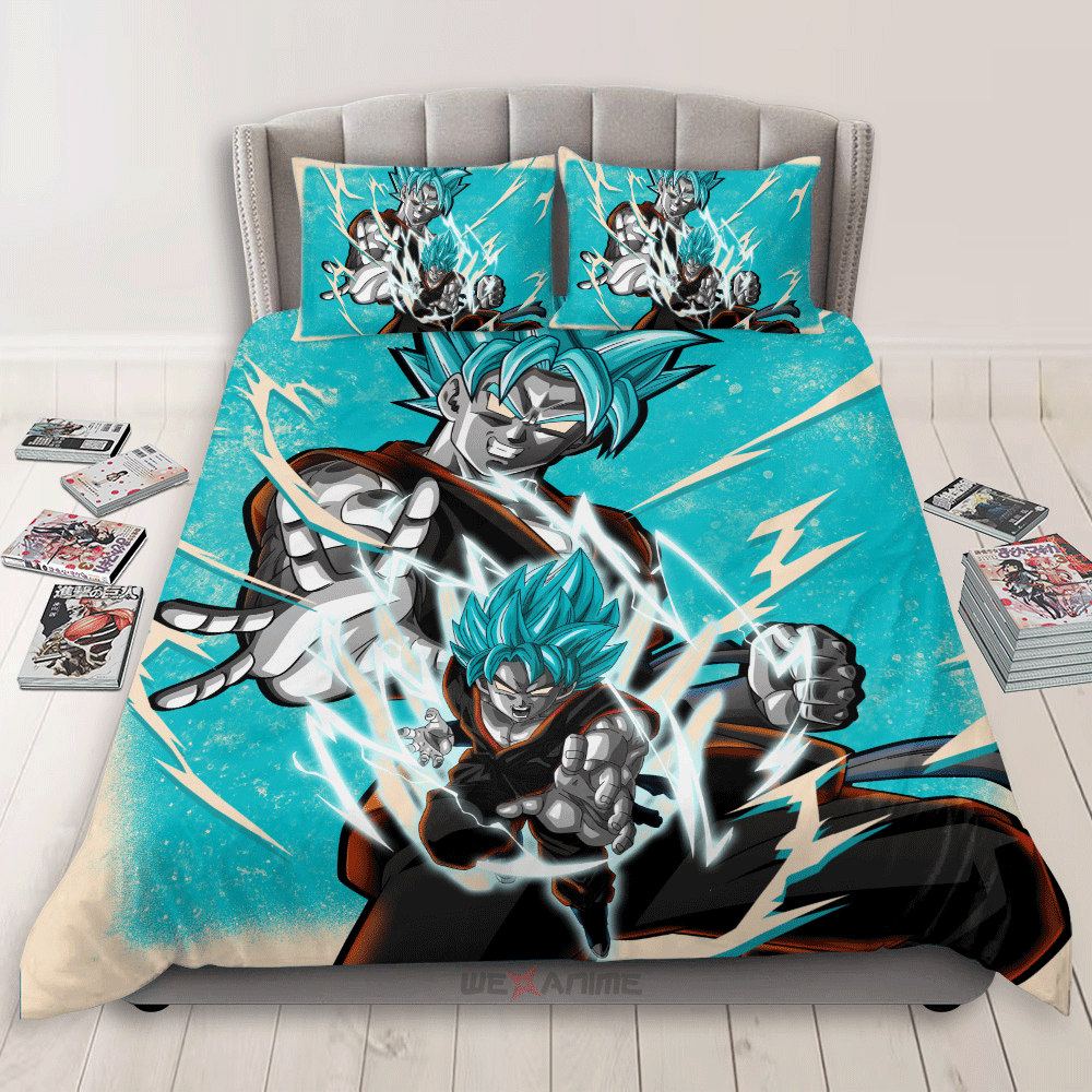 Goku Super Saiyan Blue Custom Bedding Set-wexanime