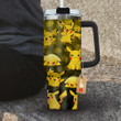 Pikachu 40oz Travel Tumbler With Handle Custom Anime Accessories - Wexanime