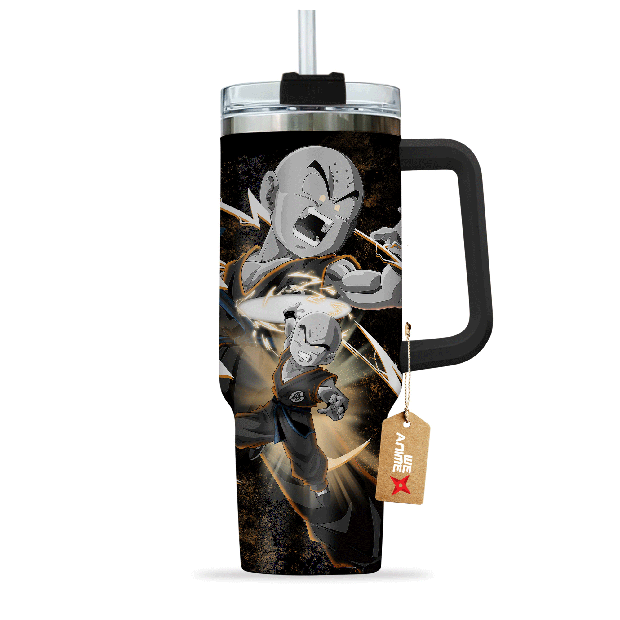Krillin 40oz Travel Tumbler Cup Personalized Custom Anime Accessories - Wexanime