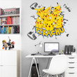 Pikachu Wall Stickers Personalized Custom Anime Wall Decoration-Wexanime