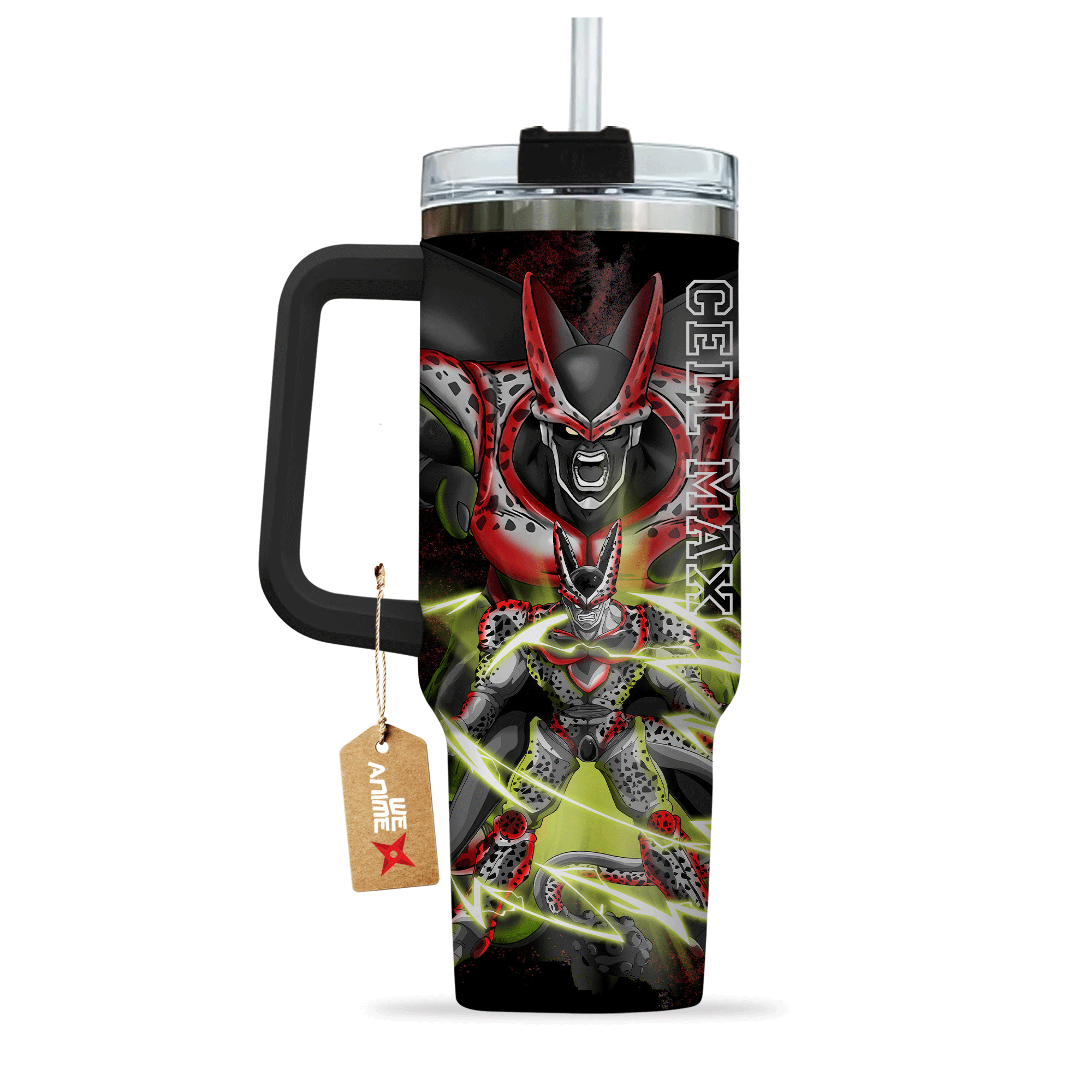 Cell Max 40oz Travel Tumbler Personalized With Handle Custom Anime Cup - Wexanime