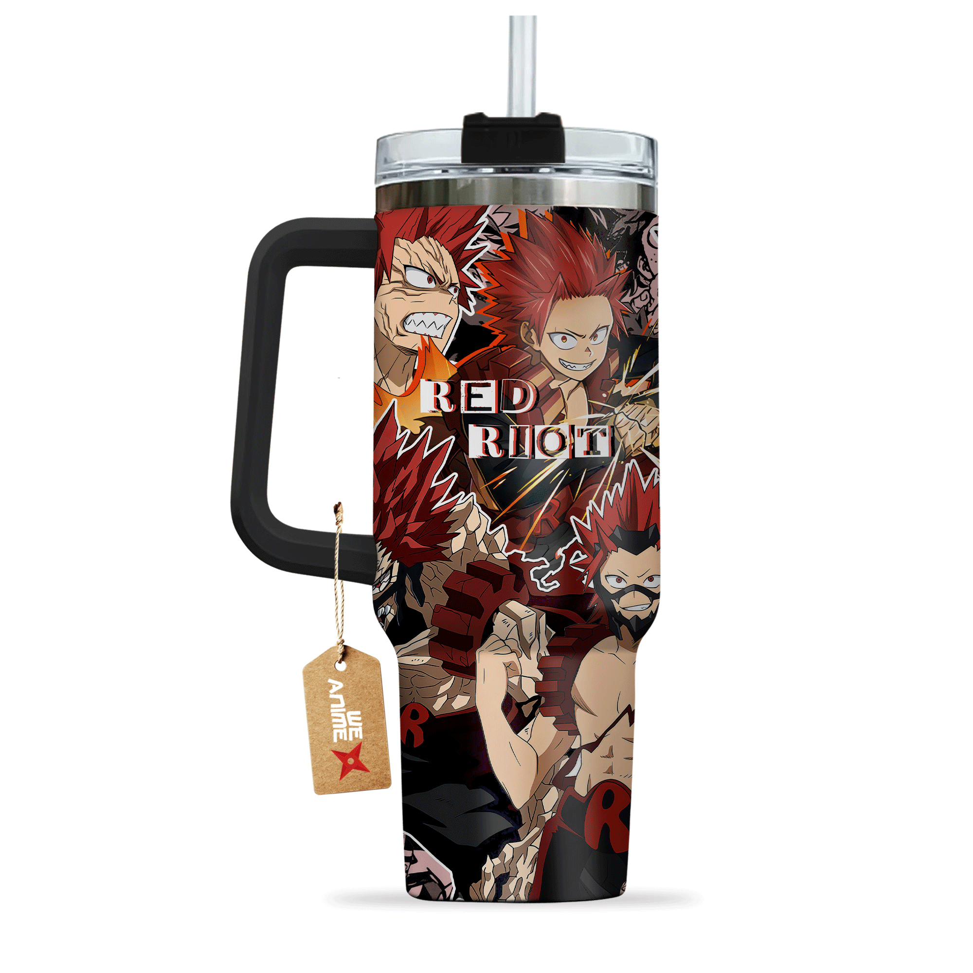 Eijiro Kirishima Red Riot 40oz Travel Tumbler Custom Anime Cup - Wexanime