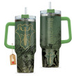 Symbols Green Mantis 40oz Travel Tumbler Personalized With Handle Custom Anime Cup - Wexanime