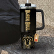 Symbols Black Bull 40oz Travel Tumbler Personalized With Handle Custom Anime Cup - Wexanime