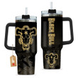 Symbols Black Bull 40oz Travel Tumbler Personalized With Handle Custom Anime Cup - Wexanime