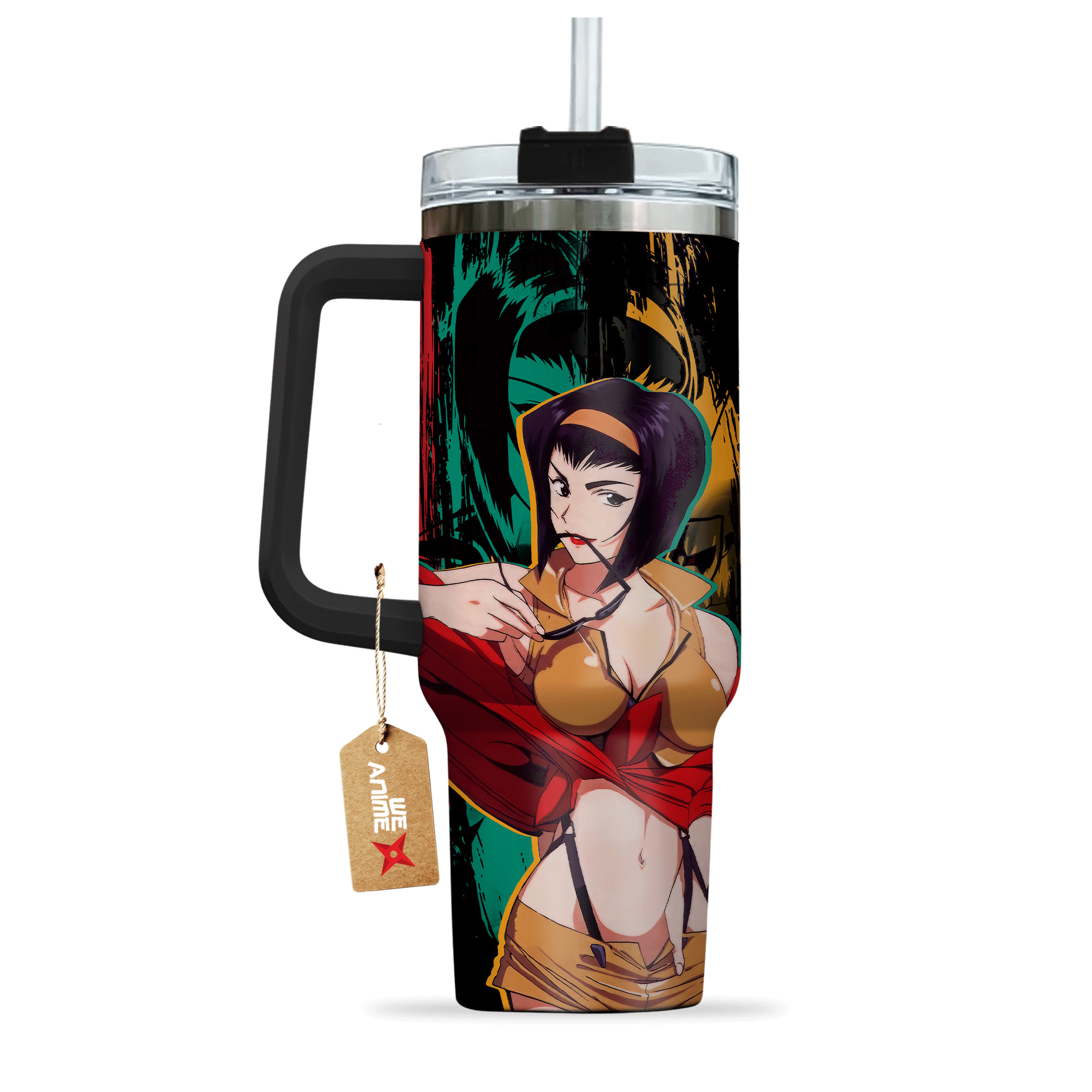 Faye Valentine 40oz Travel Tumbler With Handle Personalized Anime Accessories - Wexanime