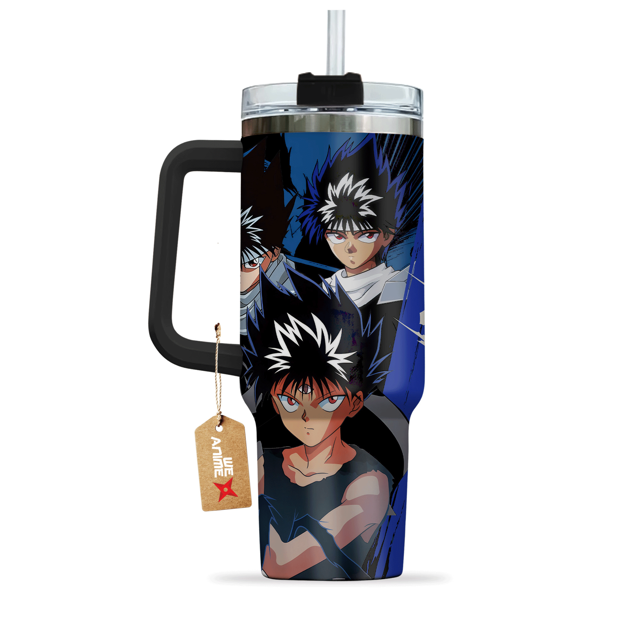 Hiei 40oz Travel Tumbler With Handle Personalized Anime Accessories - Wexanime